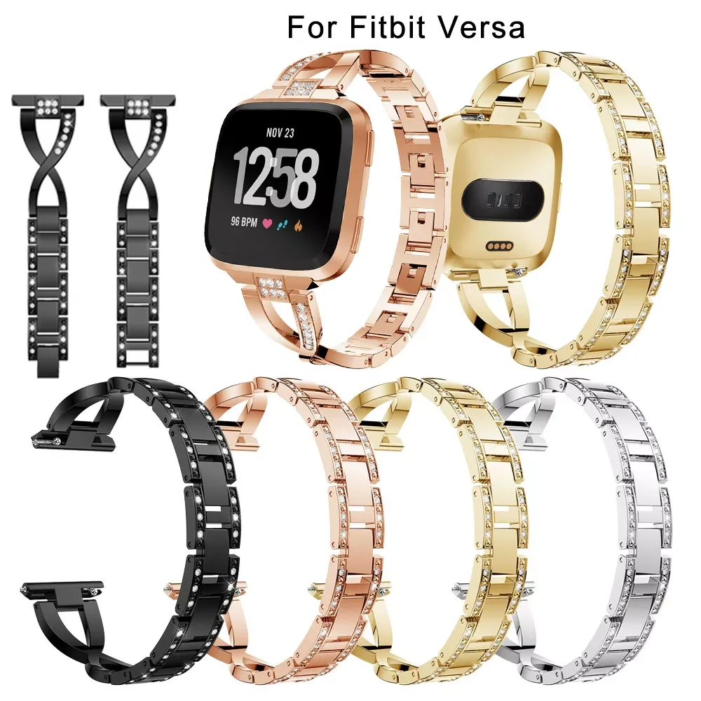 

fashion X-design for Fitbit Versa smart watch replacement wristband aluminum bracelet for Fitbit Versa bracelet band accessories