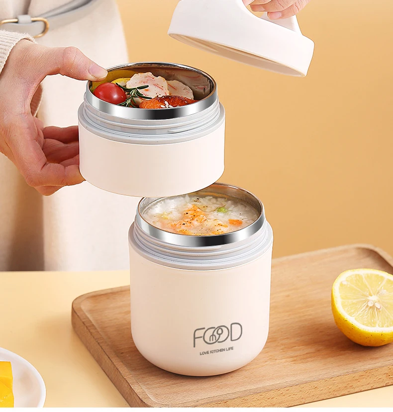 

Stainless Steel Vacuum Thermal Lunch Box Insulated Lunch Bag Food Warmer Soup Cup Thermos Containers Bento Box For Students