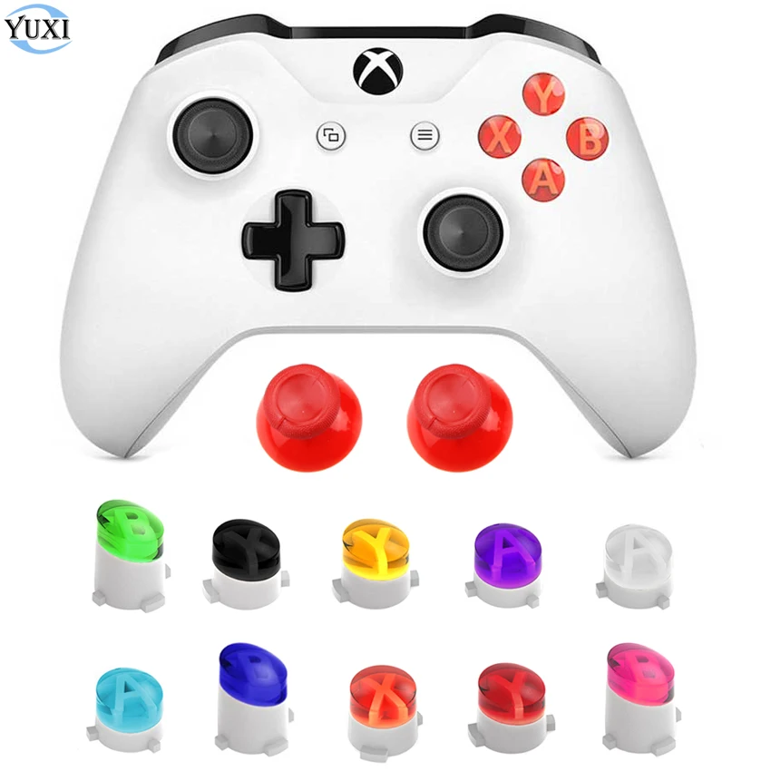 

YuXi Replacement For XBox One Controller ABXY Buttons Mod Kit For Xbox One S Slim / Elie Gamepad Thumb Grip Caps