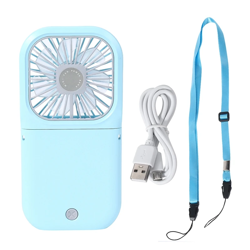 

Mini-Portable-Personal-Fan, 3 Speeds Adjustable, Foldable Rechargeable Handheld Small USB Neck Fan Quiet