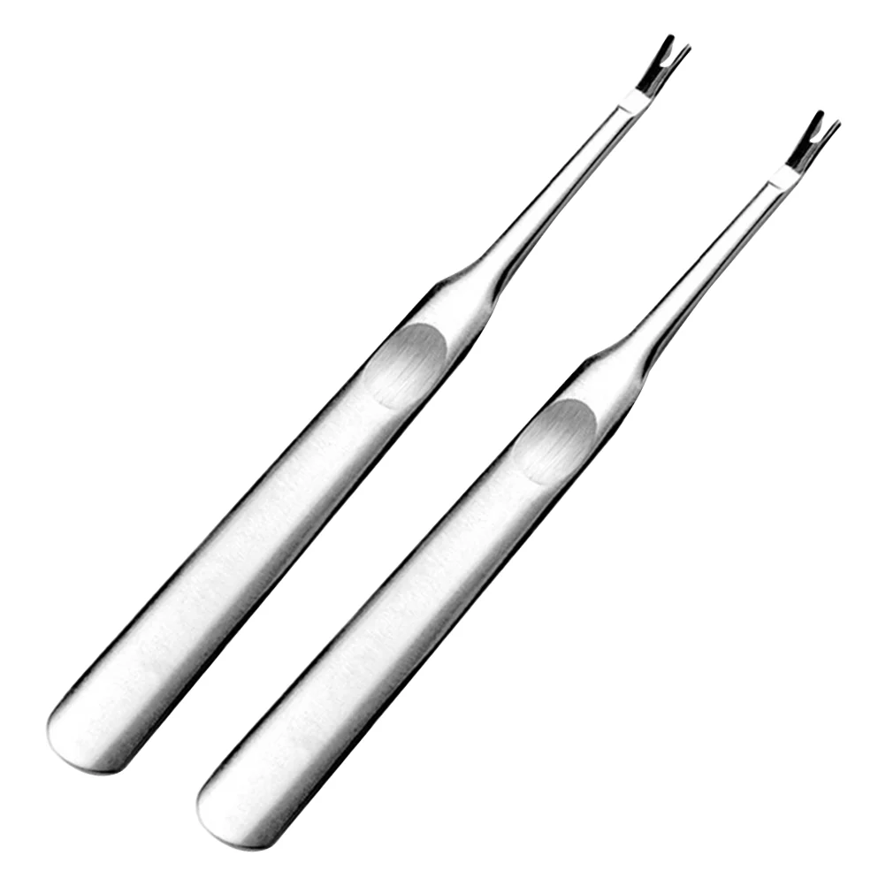 

2pcs Stainless Steel Cuticle Remover Dead Skin Cuticle Pusher Trimmer Pedicure Nail Tool for Fingernails Toenails