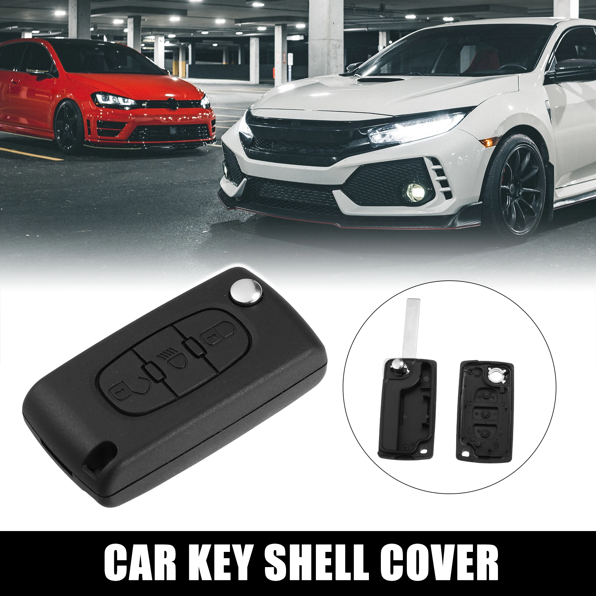 

X Autohaux Car 3 Buttons Remote Key Shell Cover Tools for Citroen for Peugeot 206 207 208 307 308 407 408 607 807 2008 3008 5008