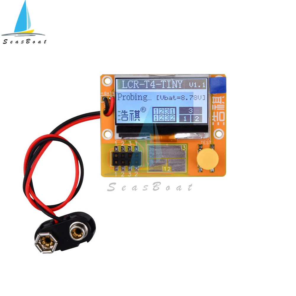 

New LCR-T4 LCR-T4-TINY Digital Transistor Tester Diode Triode Capacitance ESR Meter MOS/PNP/NPN LCR 12864 LCD Screen