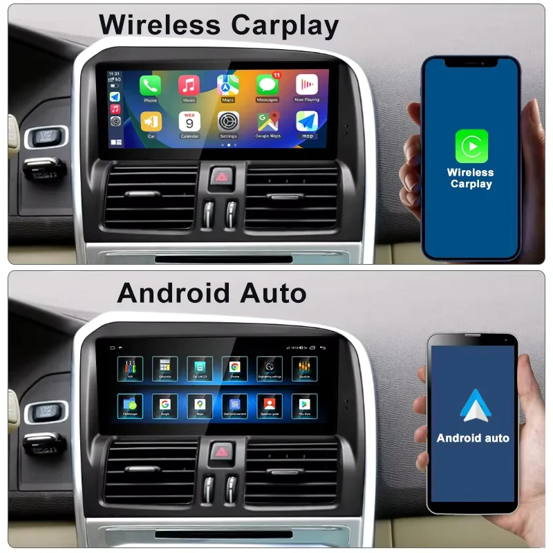 Фото Для Volvo XC60 2009-2017 Android 13 Автомагнитола Стереосистема Carplay GPS-навигация Мультимедийный видеоплеер Bluetooth №3