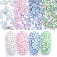 1 pack ss4 ss20 mix opal ab crystal nail art rhinestones 3d glass flatback diamond diy nail jewelry sticker decoration manicure