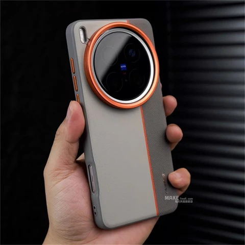 Простой чехол для Vivo X200 Pro Mini X 200 Ultra 5G, задняя крышка из искусственной кожи, защитный противоударный бампер
