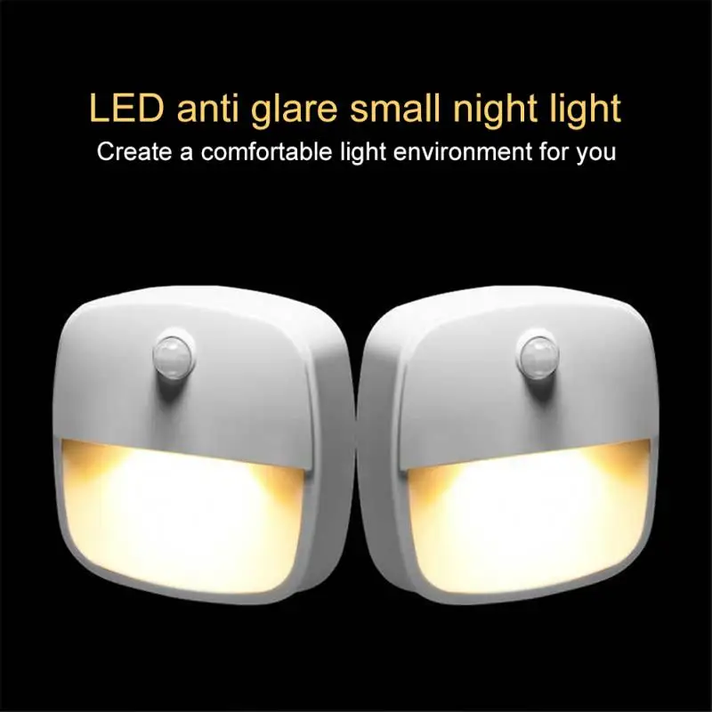 

LED Motion Sensor Night Light With Batteries Powered Wireless Sensor Energy Saving Room Cabinet Light Body Induction Lamp