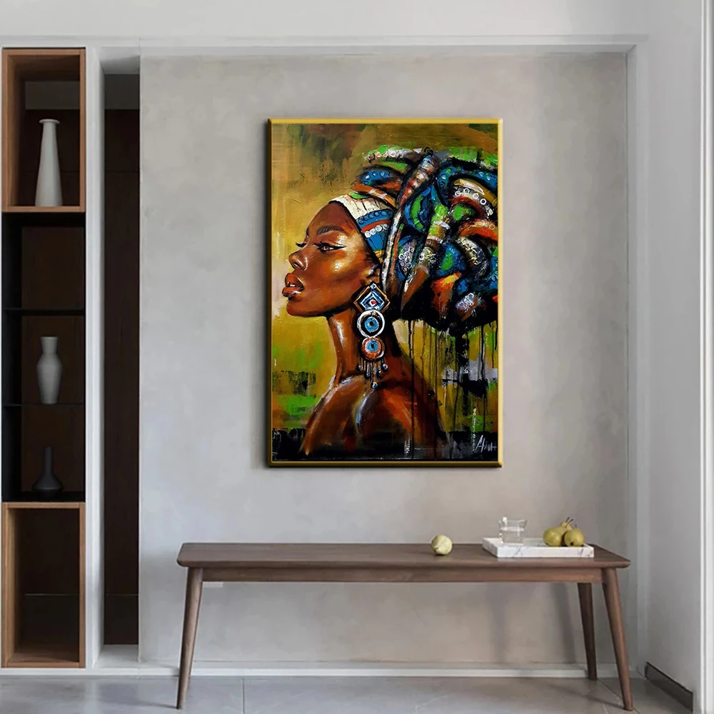 Африканская черная женщина декор живопись на холсте АФРИКАНСКАЯ ДЕВУШКА Холст