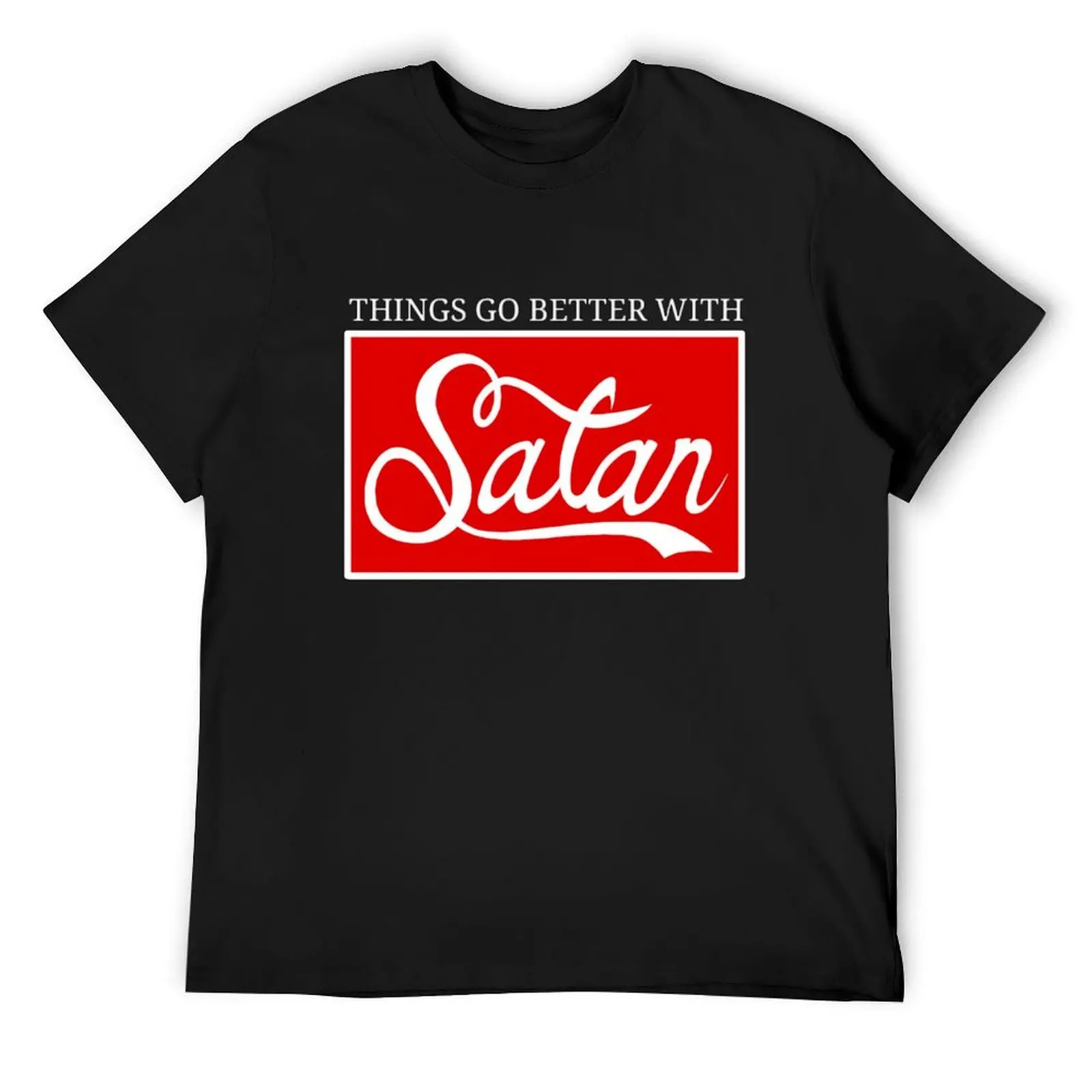 Футболка Things Go Better With Satan винтажная футболка с рисунком баскетбольные футболки
