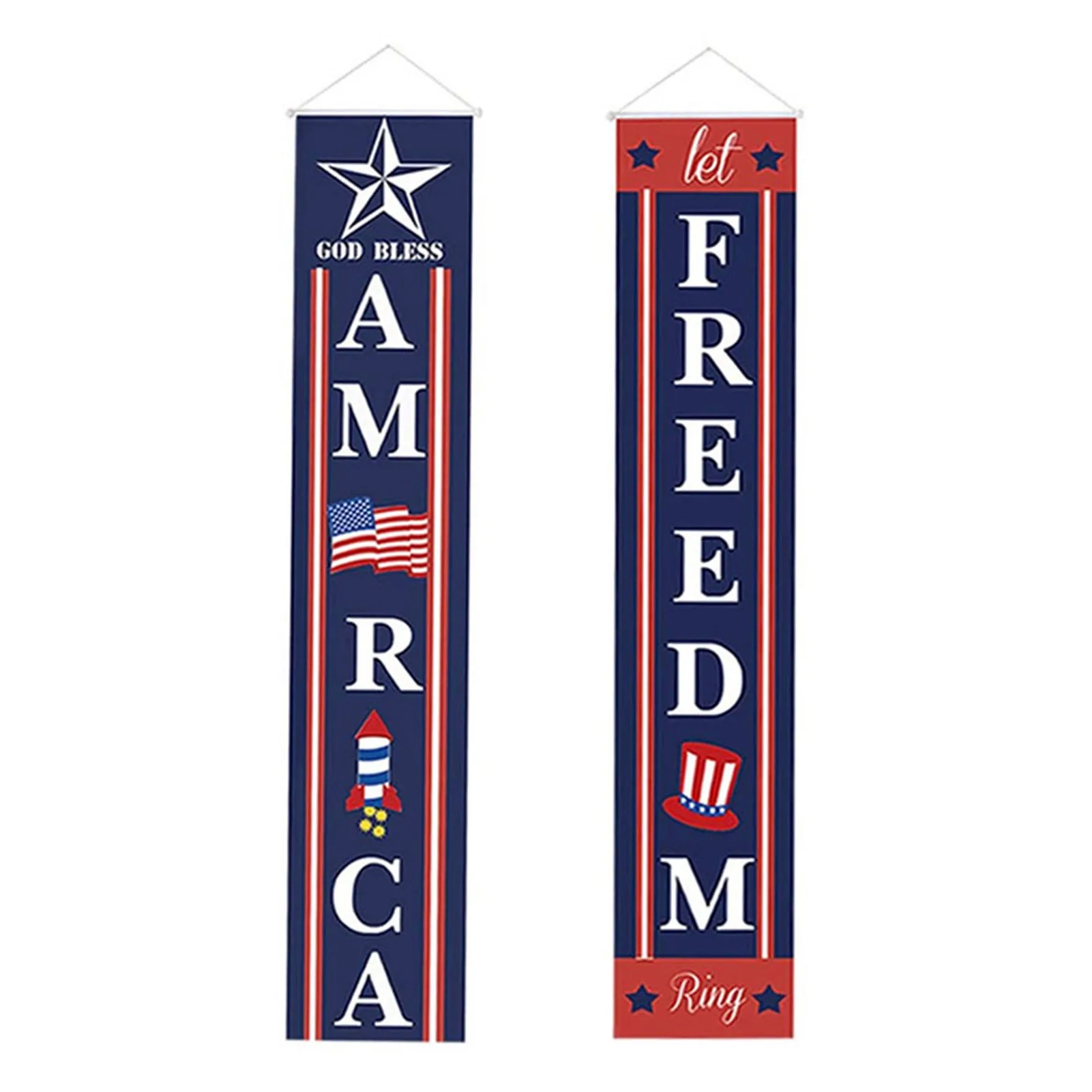 

Американский флаг, знак для крыльца, украшение 4 июля, знак для крыльца «God Bless America» и «Let Freedom ring», баннер на четвертый день