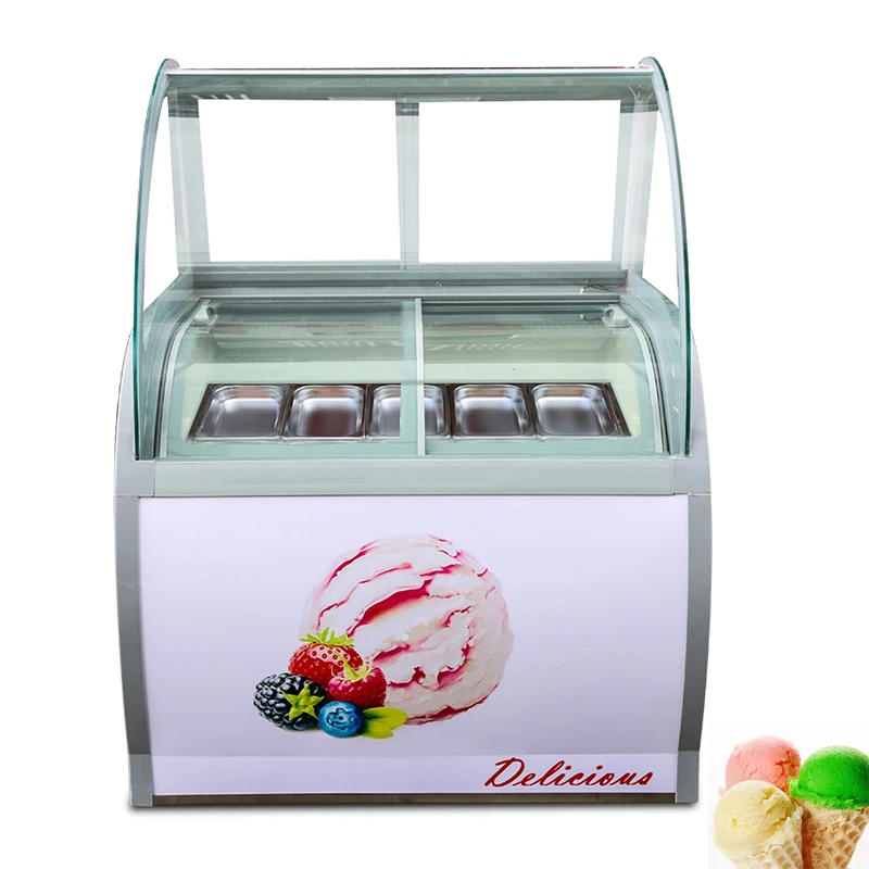 

Commercial Ice Cream Display Cabinet Refrigerator Large Capacity Popsicle Showcase Ice Porridge Freezer 200W