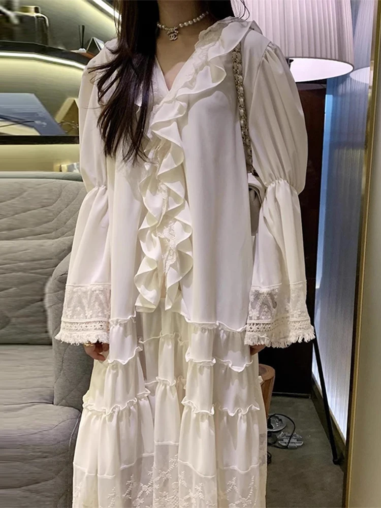 Французское нежное элегантное женское платье Vestidos 2024 осеннее корейское шикарное