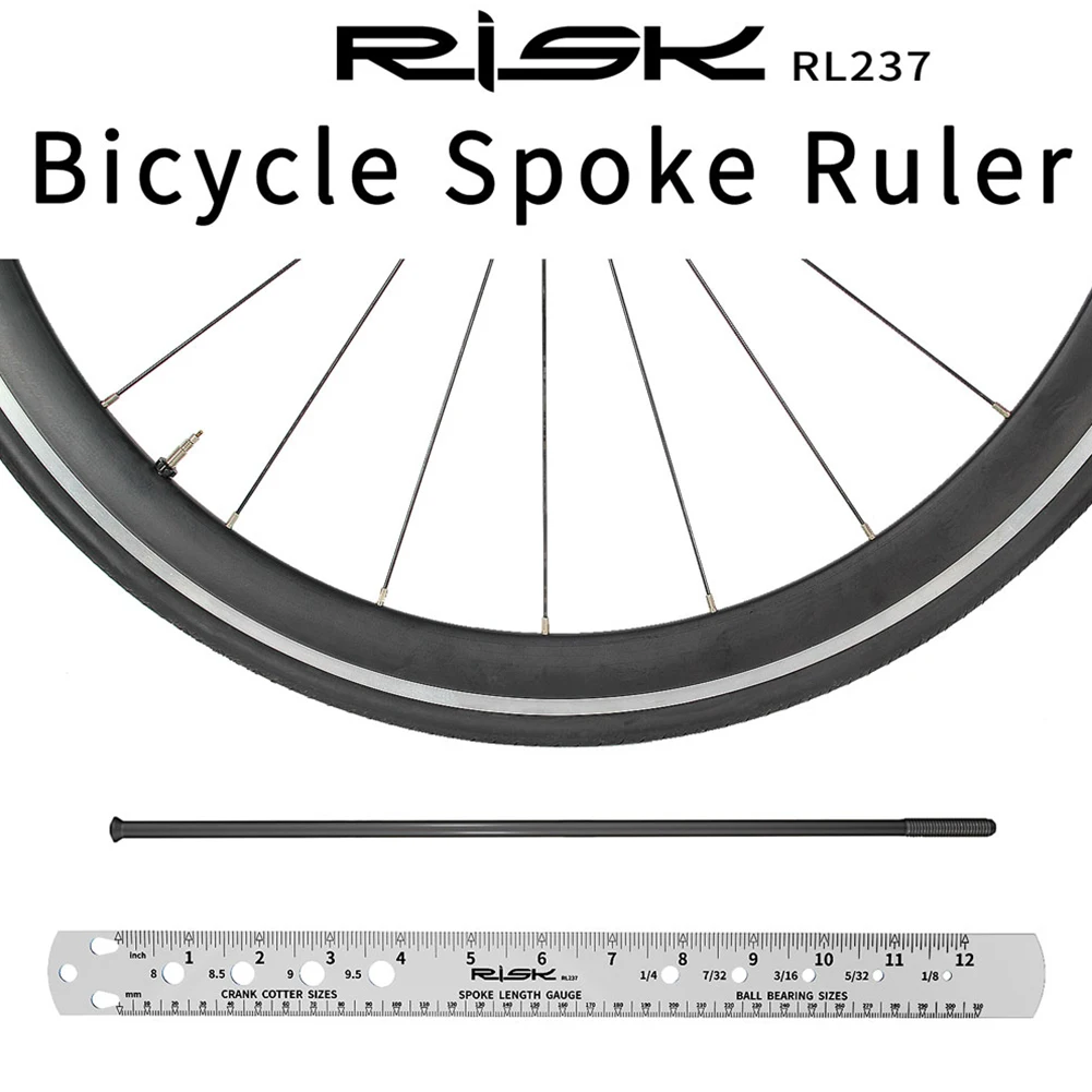 

Линейка для спиц велосипедных, измеритель длины спицы велосипеда, двухсторонний метрический прибор, шарикоподшипник, плоский штифт