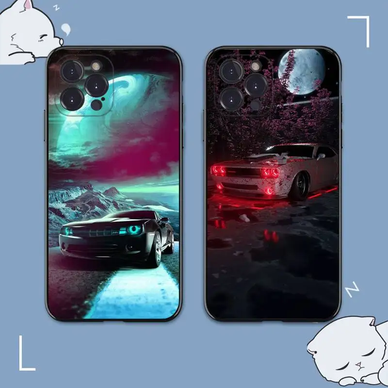 

Sports car D-Dodges C-Chargers Phone Case For iPhone 8 7 6 6S Plus X SE 2020 XR XS 14 11 12 13 Mini Pro Max Mobile Case