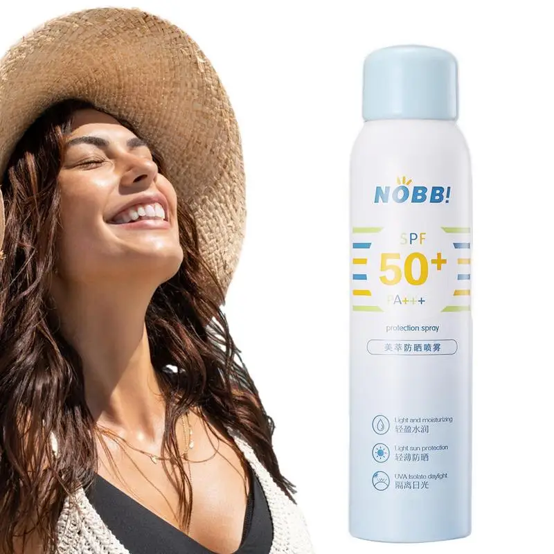 

Body Mist Sunscreen Spray 150ml Paraben Free SPF50 Sunblock Spray Non-Greasy Oil-Free Sunscreen Mist Facial Mist Refreshes UV