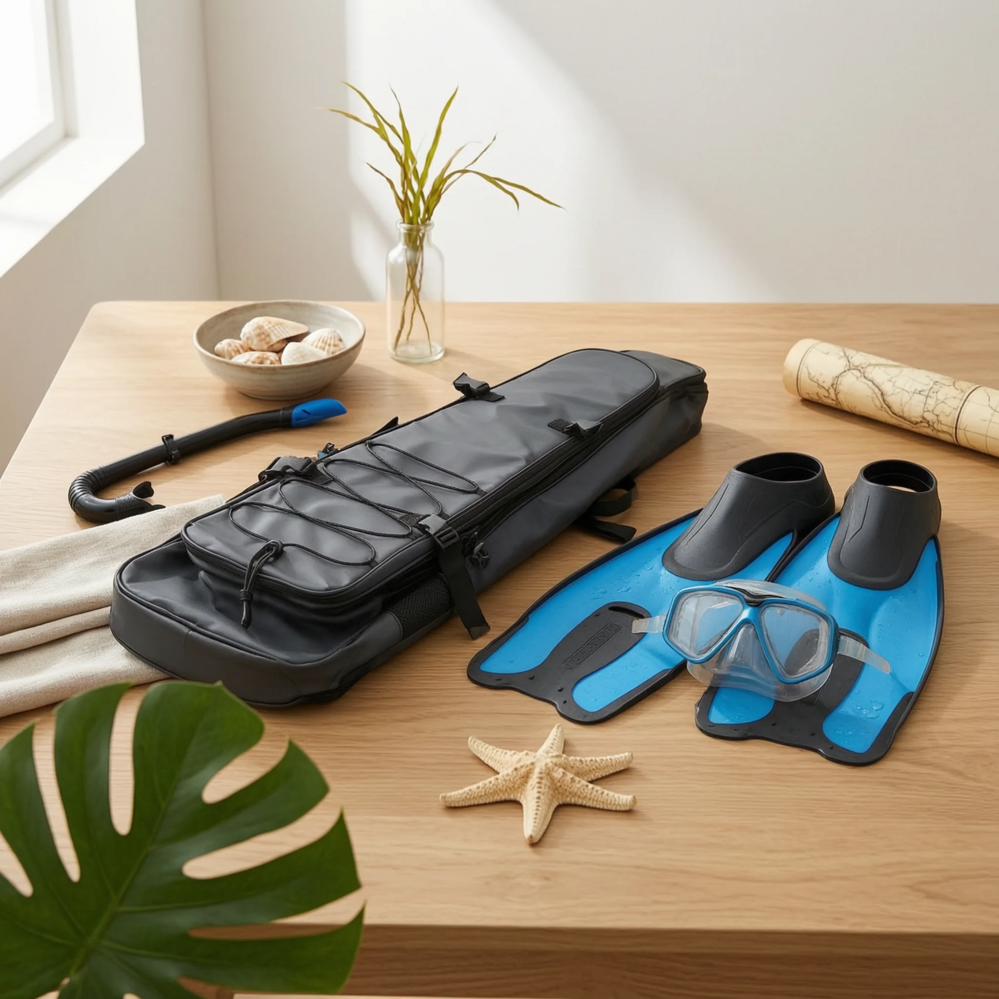 Фото Сумка для длинных ласт Long Fin Gear Bag Shielded: легкая, удобная для путешествий, для фридайвинга, подводной охоты, поездок на лодке №1