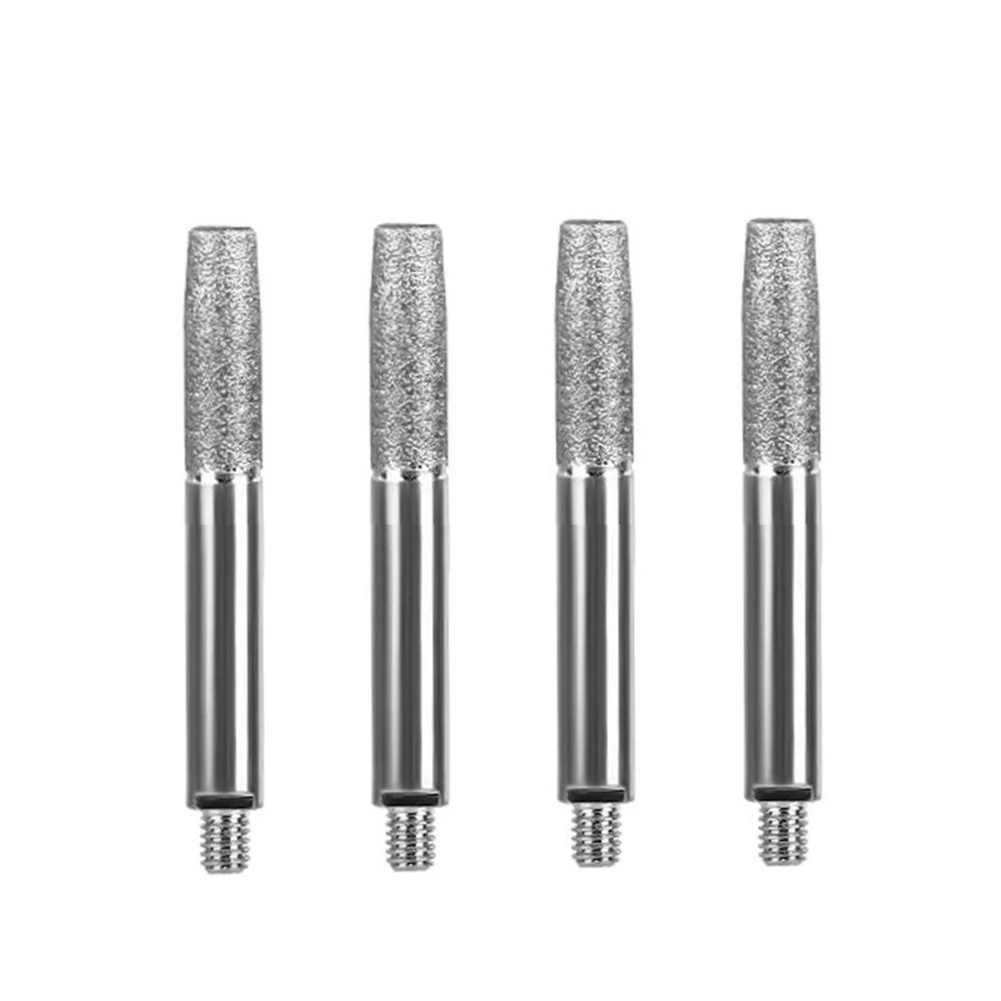 12pcs Diamond Coated Cylindrical Burr 4/4.8/5.5mm Chainsaw Sharpener Stone File Chain Saw Sharpening Carving Grinding Tools