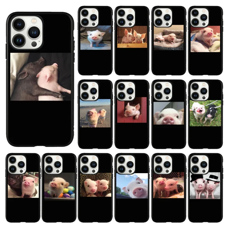 

Cute Little Pink Pet Pig Phone Case For iphone 14 13 12 11 Pro Max Case For iphone 14 13 Pro XS MAX X XR SE2 8 7 Plus case