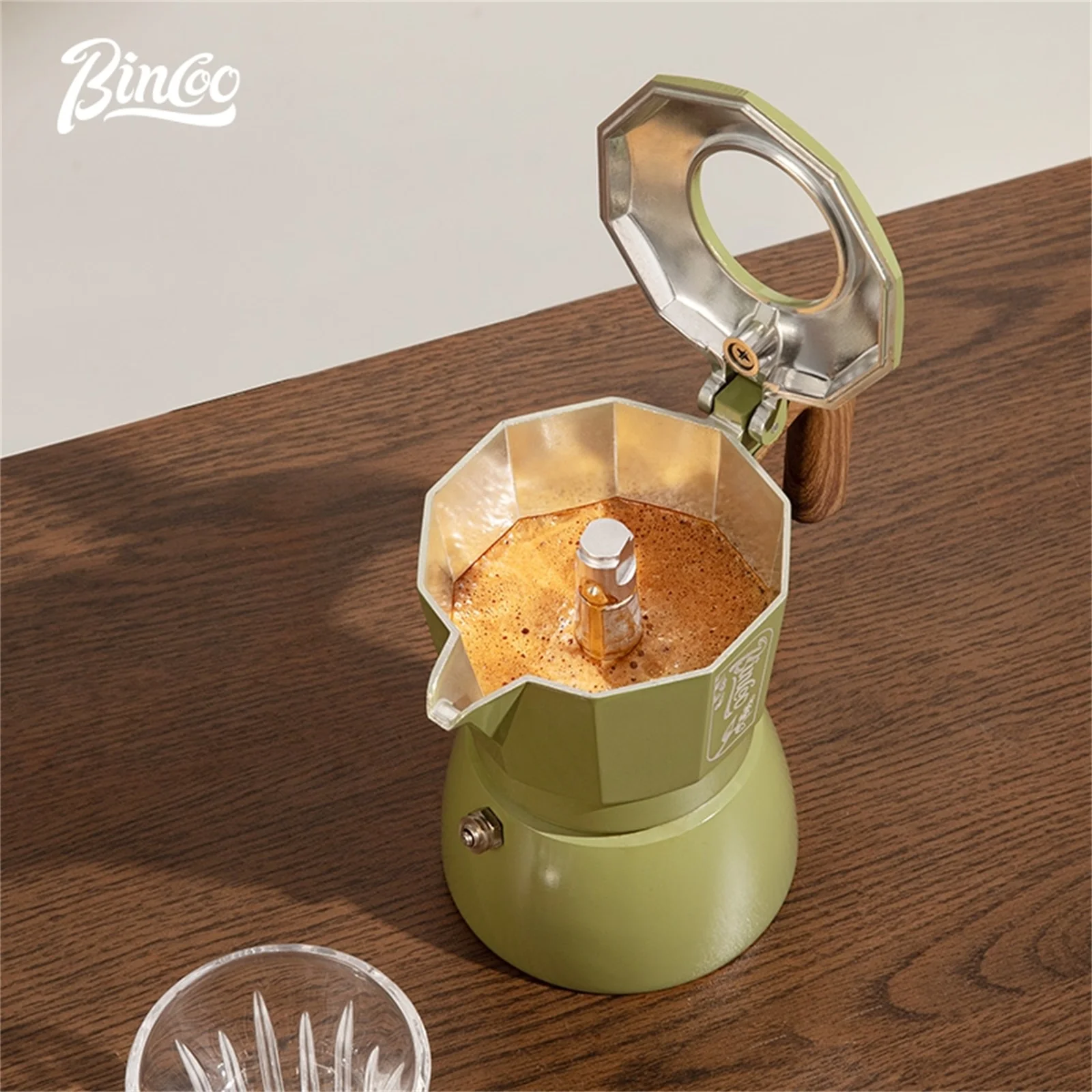 Фото Набор кофейников Bincoo Premium Moka, 6 вариантов цвета, система двойного клапана, компактная итальянская кофеварка для заваривания плиты №3