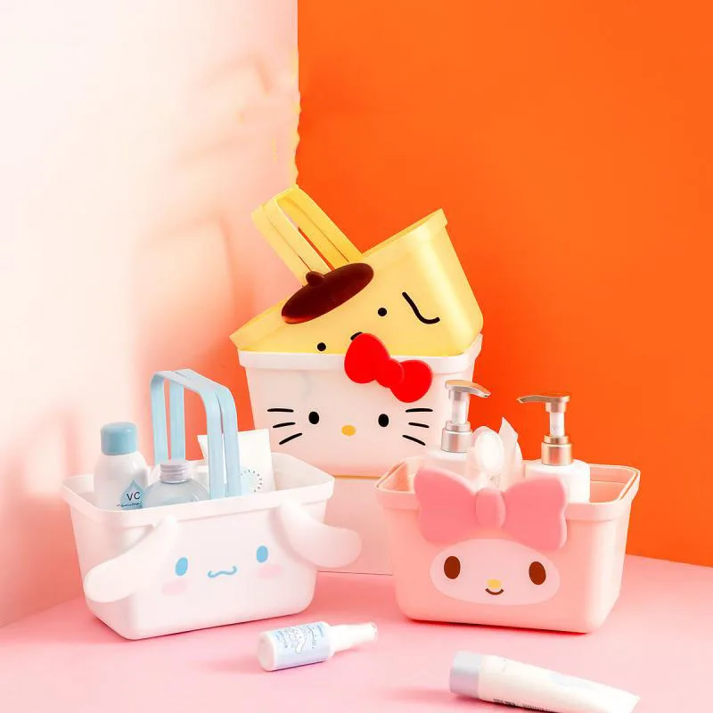 

Милый Sanrio Cinnamoroll аниме милый Hello Kitty моя мелодия помпон пурин Девочка Сердце мультяшная корзина для хранения игрушка для девочек