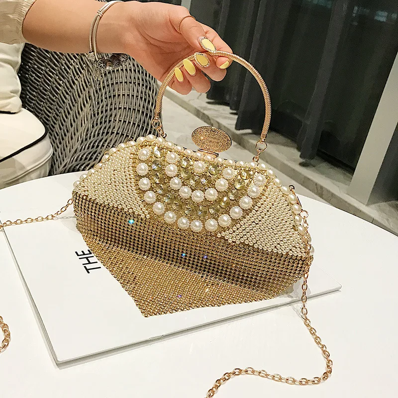 2022 New pearl bag clutch bag Lady bag celebrity banquet bag Cheongsam bag dinner bag bride bag