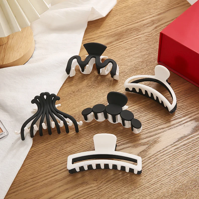 1 шт. Новые контрастные цветные большие заколки для волос элегантные матовые