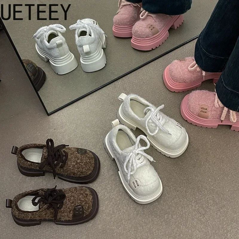 Женские фетровые ankle boots UETEEY