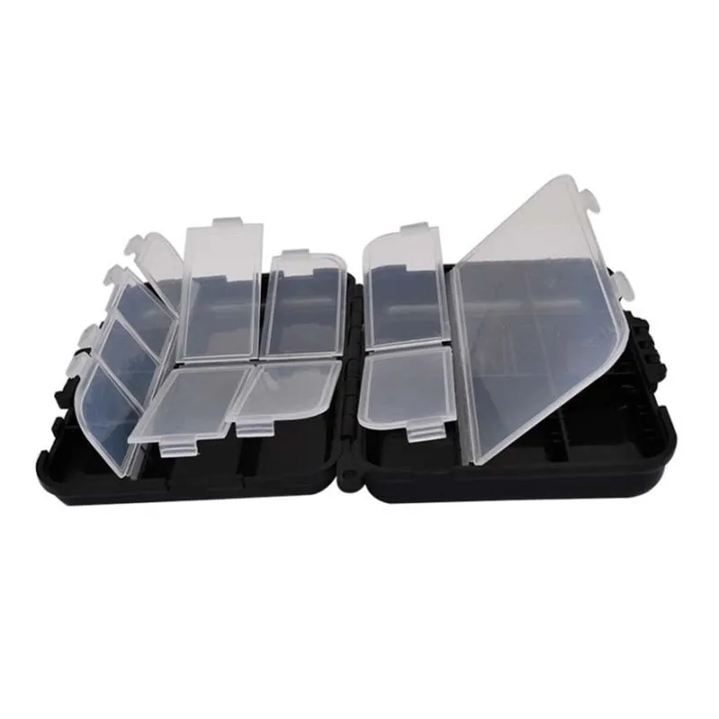 

12.2*10.5*3.4cm Fishing Hook Box Black High Quality Tool Box Storage Lure Hook Boxes Storage Tackle Box Fishing Accessories