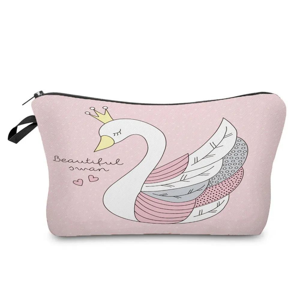 

Beautiful Swan Print Women Cosmetic Bag Bridesmaid Makeup Bags Girl Toiletries Organizer Wash Storage Pouch Travel Bags