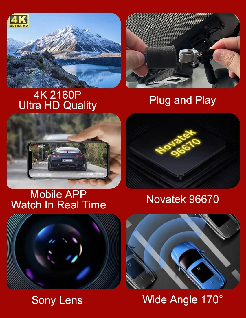 4K Wifi 3840*2160 Автомобильный видеорегистратор для Land Rover Freelander 2 2011-2015 простой в