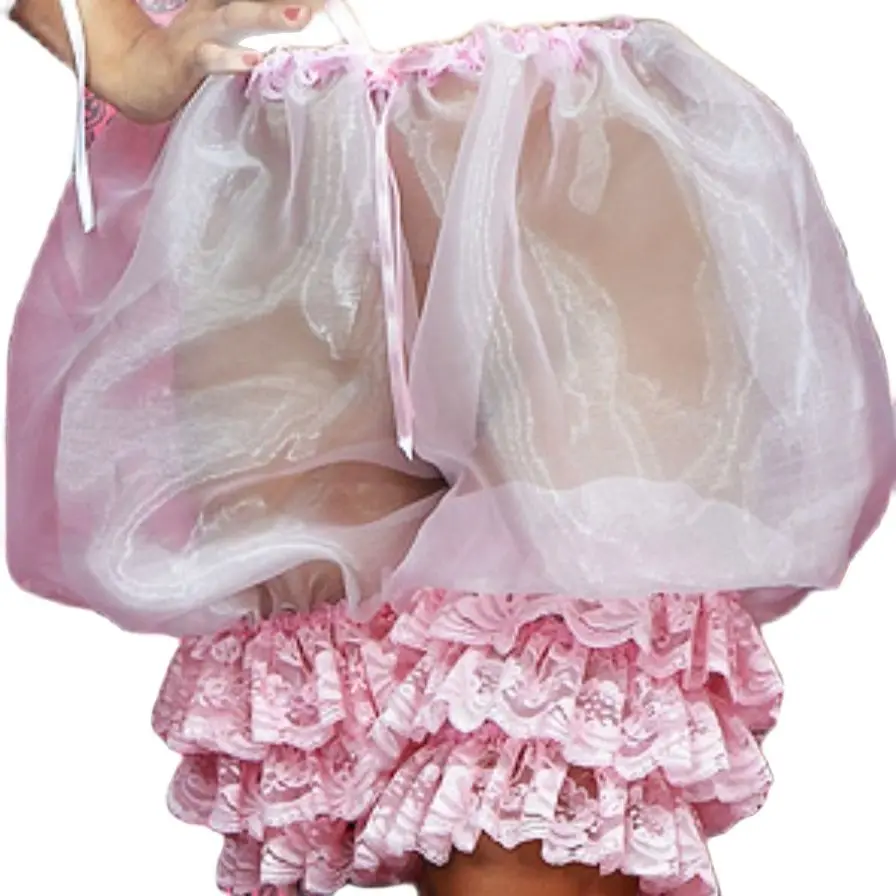 

Белые полупрозрачные шаровары из органзы FANAN