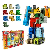 number 0 9 digital transforming robot toys childrens enlightenment toys assemble building blocks action figure robots