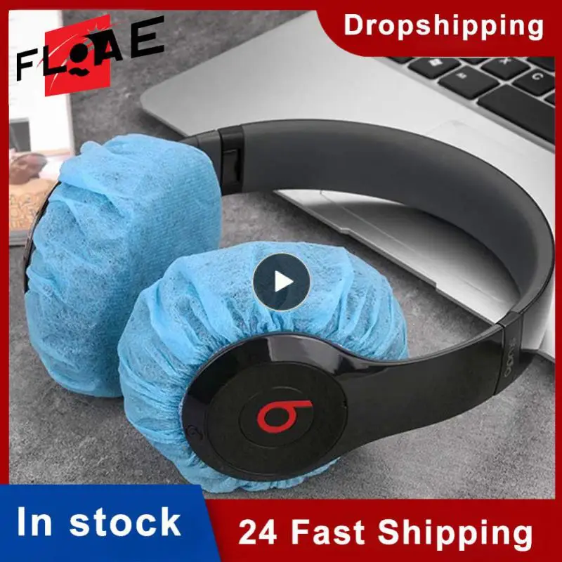 

Non-woven Dustproof Earphone Cover Suitable For 10-12CM Earphone Disposable Anti-sweat Earmuff Wholesale Direct Sale