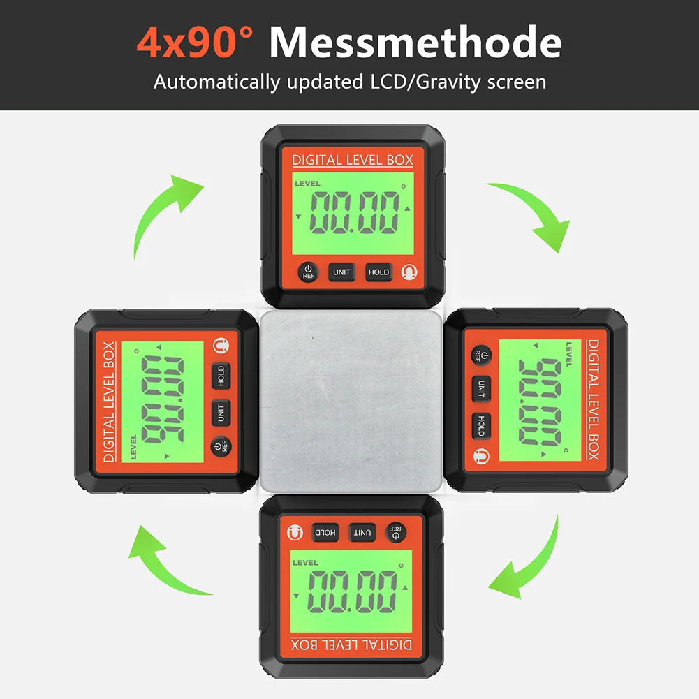 Цифровой угловой транспортир инклинометр универсальный магнитный измеритель
