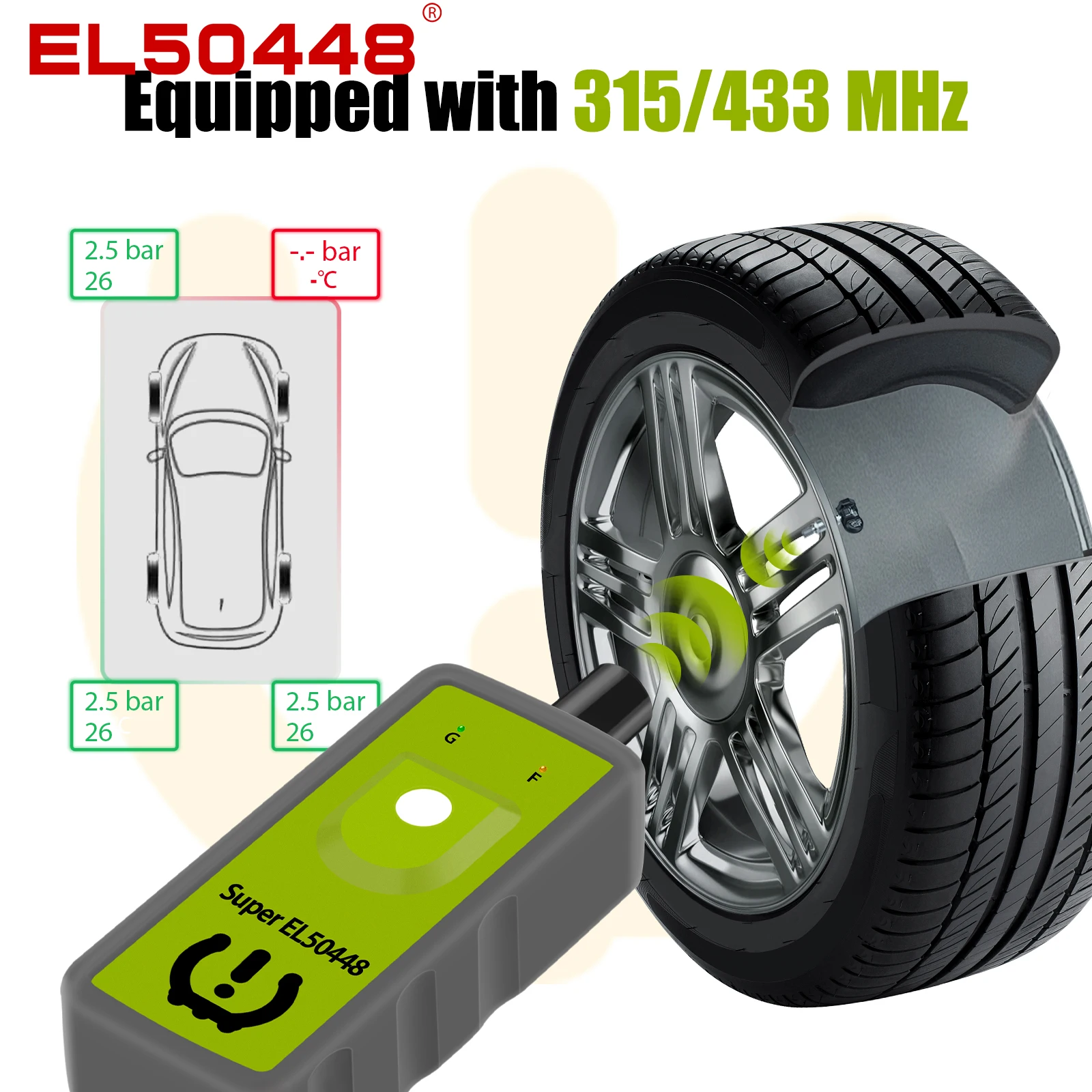 

Cars TPMS Reset Tools Super EL50448 2 In 1 For GM and Ford Super EL-50448 Tire Pressure Monitor Sensor Relearn Tools for Mercury