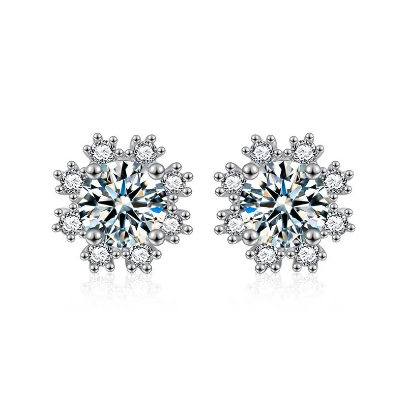 ZFSILVER модные серьги из серебра 925 пробы с муассанитом классический модный дизайн