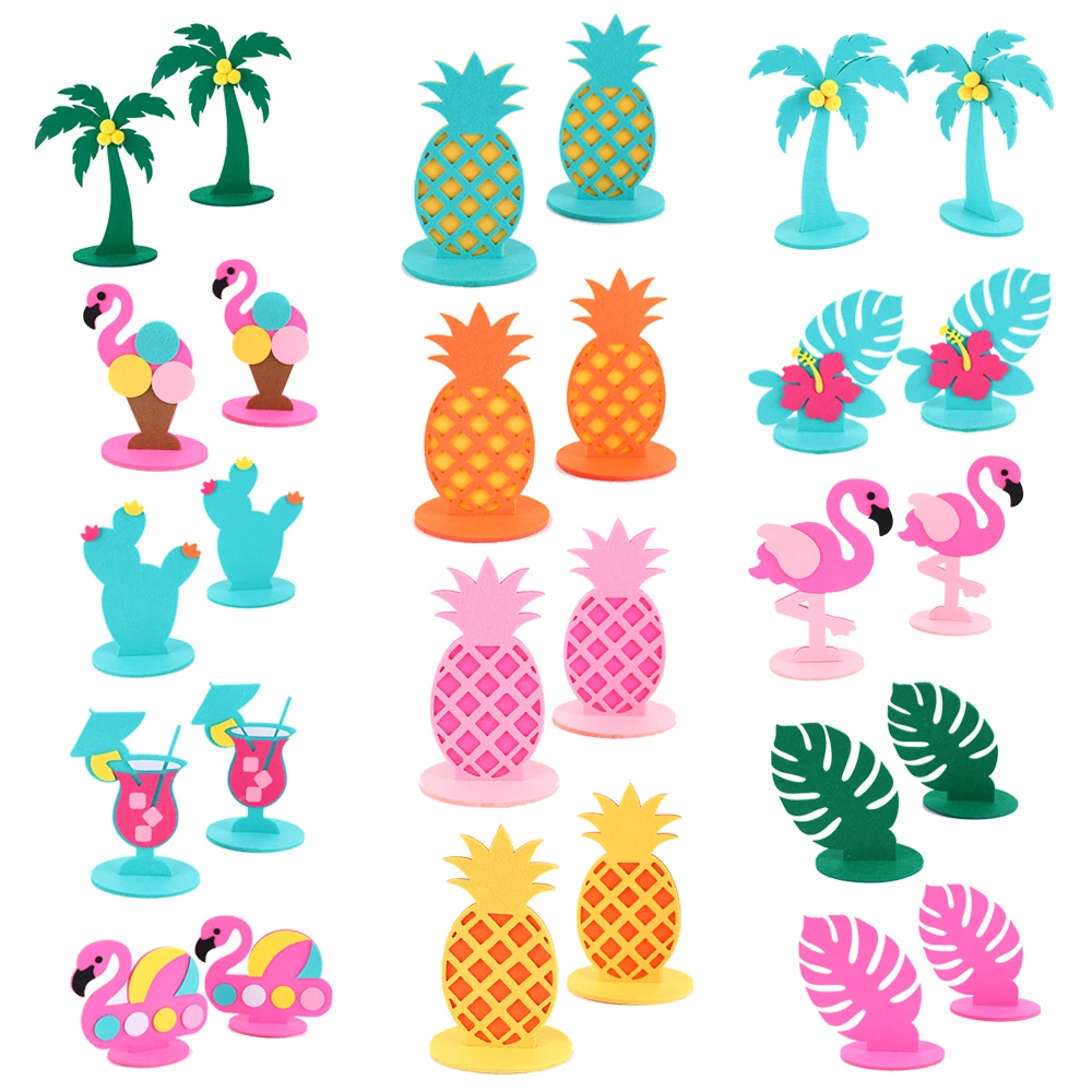 

2pcs/set Pineapple Tropical Decor Garden Flamingo Parti Decor Hawaiian Party Fiesta Hawaiana Aloha Luau Pineapple Coconut Tree