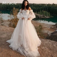 charming a line wedding dress lovely sweetheart bridal gown backless lace dresses beautiful puff sleeve sexy vestido de novia
