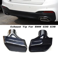 304 stainless steel car exhaust tip for bmw g30 g38 525i 530i 528i muffler tip square nozzle original design exhaust pipe