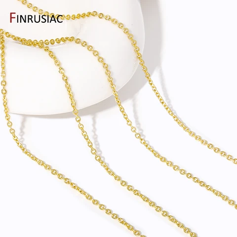 Цепочка для ожерелья FINRUSIAC, позолоченная латунь, 45 см