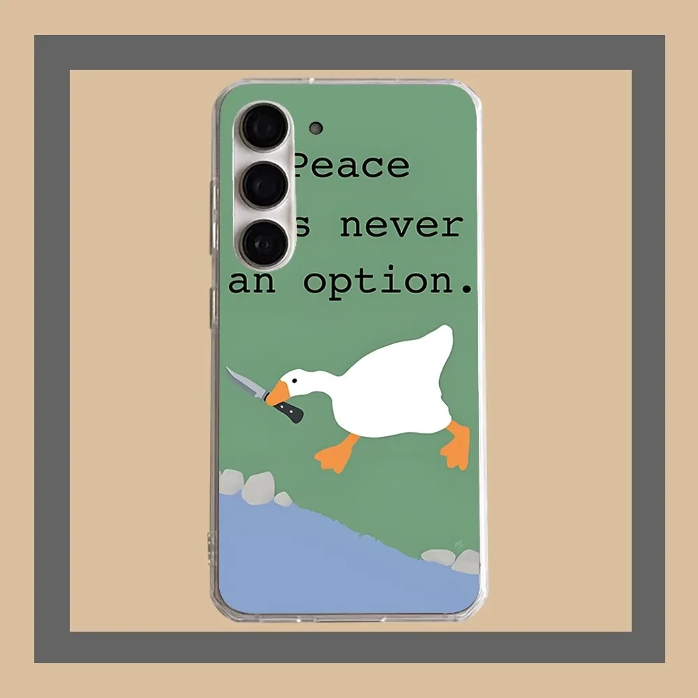 Чехол для телефона Duck Untitled Goose Game Samsung Galaxy A52 A12 A51 S21 Edge S22ULTRA S23 S20LITE Plus Ultra Transparent Cover