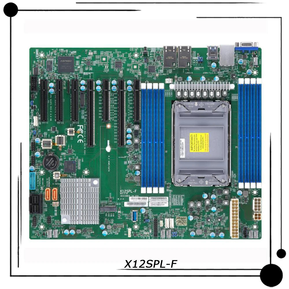 

X12SPL-F For Supermicro Server ATX Motherboard Intel C621A LGA-4189 DDR4 3rd Gen Xeon Scalable Processors 100% Tested Fast Ship