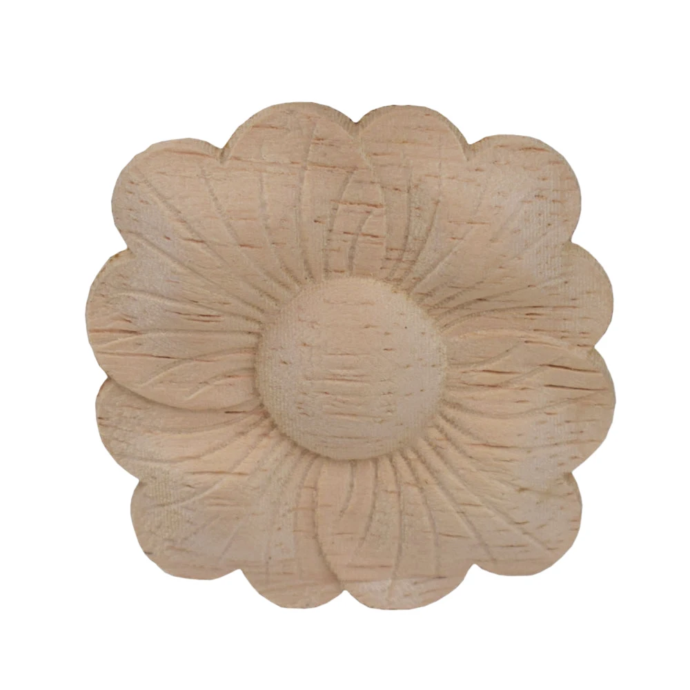 

10PCS 5cm Vintage Miniatures Wood Carved Decal Corner Onlay Applique Frame for Home Furniture Wall Cabinet Door Decor Figurines