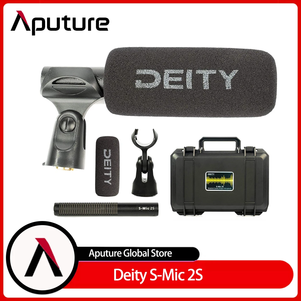 

Aputure Deity S-Mic 2S Condenser Supercardioid Microphone Waterproof Shotgun Low-noise Portable Mic for Camera Video Film