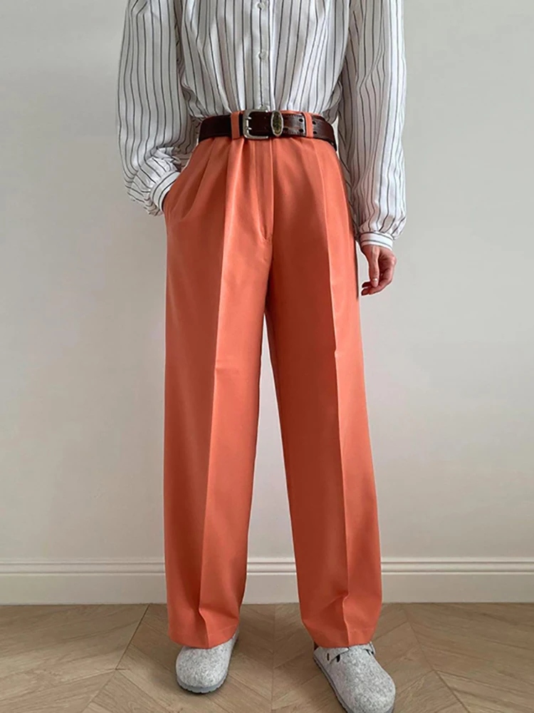 

Mnealways18 плиссированные широкие брюки с высокой талией женские повседневные брюки палаццо женские летние брюки на молнии до щиколотки с карм...