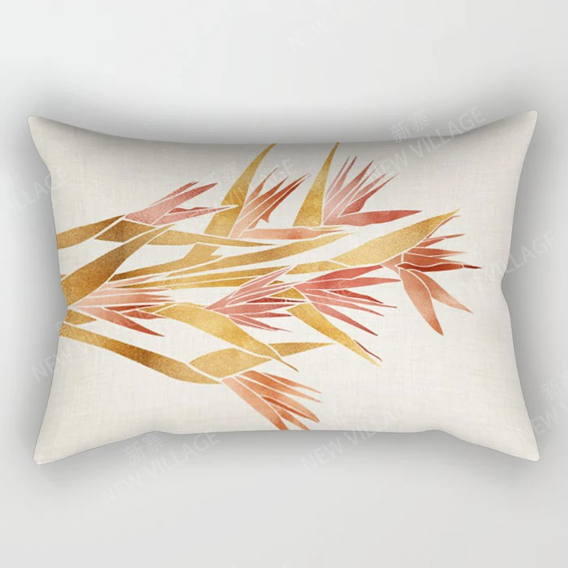 

Чехол для подушки, плюш, растительный принт