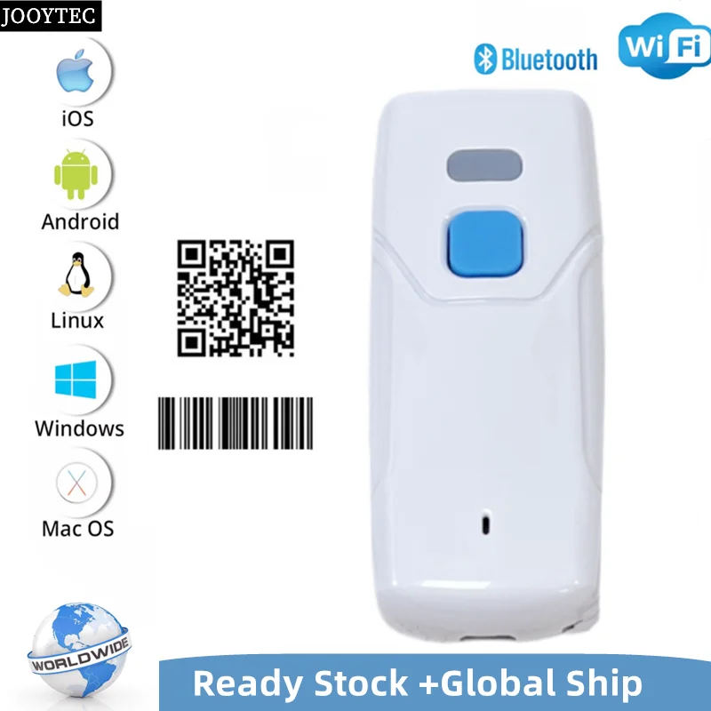 

Беспроводной сканер штрих-кода JOOYTEC, портативный мини 2D 1D QR-код, Φ PDA417 для розничного магазина