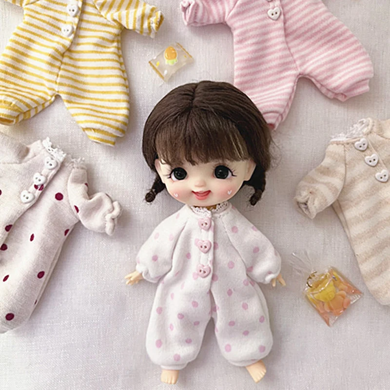Фото Кукольная одежда HOUZIWA G YMY 1/12 BJD OB11, кукольный костюм, пижамный комплект №1