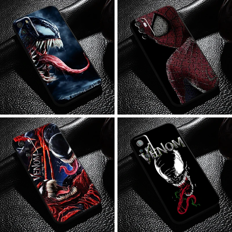 

Marvel Spiderman Venom For Xiaomi Redmi Note 10 10S Pro Max Note 10T 5G Phone Case Carcasa Coque Silicone Cover Funda Back