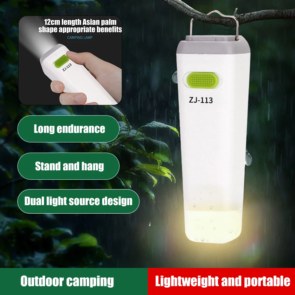 

Portable LED Torch Outdoor Camping Flashlight Hanging Lantern Tent Lamp USB Rechargeable Waterproof Searchlight Work Light